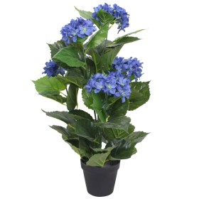 Planta artificial hortensia con macetero 60 cm azul de vidaXL, Flora artificial - Ref: Foro24-244439, Precio: 29,43 €, Descue...