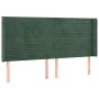 Cabecero con LED de terciopelo verde oscuro 183x16x118/128 cm de , Cabeceros y pies de cama - Ref: Foro24-3124251, Precio: 14...