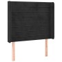 Cabecero con LED de terciopelo negro 103x16x118/128 cm de , Cabeceros y pies de cama - Ref: Foro24-3124232, Precio: 87,99 €, ...