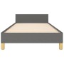 Bed frame with headboard in dark gray fabric 90x200 cm by , Beds and slatted bases - Ref: Foro24-3125107, Price: 140,30 €, Di...