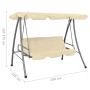 Outdoor swing bench with white sand canopy by vidaXL, Garden rockers - Ref: Foro24-43237, Price: 191,08 €, Discount: %