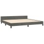 Dark gray velvet bed frame with headboard 200x200 cm by , Beds and slatted bases - Ref: Foro24-3125837, Price: 247,18 €, Disc...