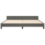 Estructura cama con cabecero terciopelo gris oscuro 200x200 cm de , Camas y somieres - Ref: Foro24-3125837, Precio: 234,06 €,...