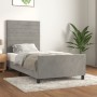 Light gray velvet bed frame with headboard 100x200cm by , Beds and slatted bases - Ref: Foro24-3125800, Price: 134,79 €, Disc...