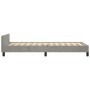 Light gray velvet bed frame with headboard 100x200cm by , Beds and slatted bases - Ref: Foro24-3125800, Price: 134,79 €, Disc...