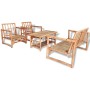 4-teiliges Gartenmöbel-Set und Bambuskissen von vidaXL, Gartensets - Ref: Foro24-43159, Preis: 457,53 €, Rabatt: %