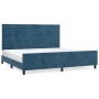 Dark blue velvet bed frame with headboard 200x200 cm by , Beds and slatted bases - Ref: Foro24-3125840, Price: 253,57 €, Disc...