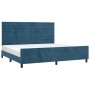 Estructura cama con cabecero terciopelo azul oscuro 200x200 cm de , Camas y somieres - Ref: Foro24-3125840, Precio: 253,60 €,...