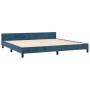 Dark blue velvet bed frame with headboard 200x200 cm by , Beds and slatted bases - Ref: Foro24-3125840, Price: 253,57 €, Disc...