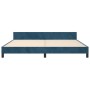 Dark blue velvet bed frame with headboard 200x200 cm by , Beds and slatted bases - Ref: Foro24-3125840, Price: 253,57 €, Disc...