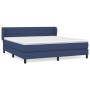 Cama box spring con colchón tela azul 180x200 cm de , Camas y somieres - Ref: Foro24-3126347, Precio: 524,75 €, Descuento: %