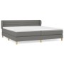 Cama box spring con colchón tela gris oscuro 200x200 cm de , Camas y somieres - Ref: Foro24-3126910, Precio: 614,11 €, Descue...