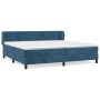 Box spring bed with dark blue velvet mattress 200x200 cm by , Beds and slatted bases - Ref: Foro24-3127575, Price: 603,60 €, ...