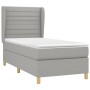 Cama box spring con colchón tela gris claro 100x200 cm de , Camas y somieres - Ref: Foro24-3128581, Precio: 359,30 €, Descuen...