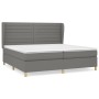 Box spring bed with dark gray fabric mattress 200x200 cm by , Beds and slatted bases - Ref: Foro24-3128630, Price: 683,24 €, ...