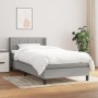 Box spring bed with light gray fabric mattress 90x200 cm by , Beds and slatted bases - Ref: Foro24-3129681, Price: 317,63 €, ...