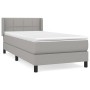 Box spring bed with light gray fabric mattress 90x200 cm by , Beds and slatted bases - Ref: Foro24-3129681, Price: 319,21 €, ...