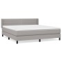 Box spring bed with light gray fabric mattress 180x200 cm by , Beds and slatted bases - Ref: Foro24-3129809, Price: 533,68 €,...