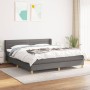 Cama box spring con colchón tela gris oscuro 180x200 cm de , Camas y somieres - Ref: Foro24-3130370, Precio: 532,82 €, Descue...