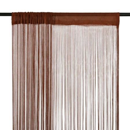 Cortinas de flecos 2 piezas 140x250 cm marrón de vidaXL, Cortinas y visillos - Ref: Foro24-132411, Precio: 25,59 €, Descuento: %