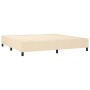 Cama box spring con colchón tela color crema 200x200 cm de , Camas y somieres - Ref: Foro24-3131542, Precio: 713,66 €, Descue...