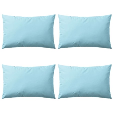 Outdoor cushions 60x40 cm light blue 4 units by vidaXL, Cushions - Ref: Foro24-132301, Price: 42,99 €, Discount: %