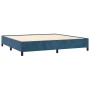 Box spring bed with dark blue velvet mattress 200x200 cm by , Beds and slatted bases - Ref: Foro24-3132763, Price: 701,44 €, ...