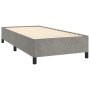 Box spring bed with light gray velvet mattress 100x200 cm by , Beds and slatted bases - Ref: Foro24-3132723, Price: 367,14 €,...