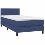 Box spring bed mattress and LED lights blue fabric 90x190 cm by , Beds and slatted bases - Ref: Foro24-3133203, Price: 317,43...