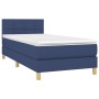 Boxspringbett mit Matratze und LED-blauem Stoff 90x190 cm von , Betten und Lattenroste - Ref: Foro24-3133683, Preis: 329,53 €...