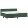 Cama box spring colchón y LED terciopelo verde oscuro 200x200cm de , Camas y somieres - Ref: Foro24-3134486, Precio: 602,69 €...