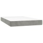 Cama box spring colchón y LED terciopelo gris claro 120x200 cm de , Camas y somieres - Ref: Foro24-3136173, Precio: 441,46 €,...