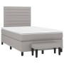 Cama box spring con colchón tela gris claro 120x200 cm de , Camas y somieres - Ref: Foro24-3136661, Precio: 451,58 €, Descuen...