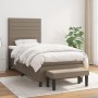 Box spring bed with taupe gray fabric mattress 90x200 cm by , Beds and slatted bases - Ref: Foro24-3136649, Price: 415,59 €, ...