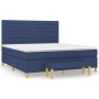 Box spring bed with blue fabric mattress 180x200 cm by , Beds and slatted bases - Ref: Foro24-3137259, Price: 645,98 €, Disco...