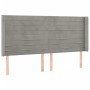 Cama box spring colchón y LED terciopelo gris claro 200x200 cm de , Camas y somieres - Ref: Foro24-3139643, Precio: 686,09 €,...