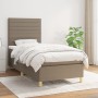 Box spring bed with taupe gray fabric mattress 90x200 cm by , Beds and slatted bases - Ref: Foro24-3142389, Price: 373,08 €, ...