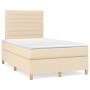 Cama box spring con colchón tela color crema 120x200 cm de , Camas y somieres - Ref: Foro24-3142406, Precio: 423,97 €, Descue...