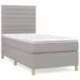 Box spring bed with light gray fabric mattress 90x190 cm by , Beds and slatted bases - Ref: Foro24-3142377, Price: 330,79 €, ...