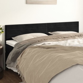 Cabeceros 2 unidades de terciopelo negro 100x5x78/88 cm de , Cabeceros y pies de cama - Ref: Foro24-346196, Precio: 60,99 €, ...