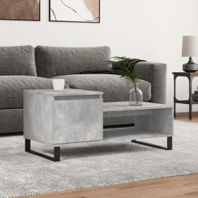 Concrete gray plywood coffee table 100x50x45 cm by , Coffee table - Ref: Foro24-830840, Price: 49,99 €, Discount: %