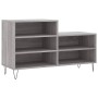 Mueble zapatero madera contrachapada gris Sonoma 102x36x60 cm de , Zapateros y organizadores de calzado - Ref: Foro24-831394,...