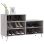 Mueble zapatero madera contrachapada gris Sonoma 102x36x60 cm de , Zapateros y organizadores de calzado - Ref: Foro24-831394,...