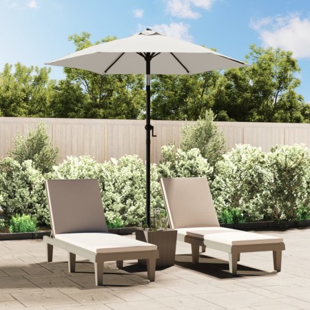 Sand white aluminum parasol 200x224 cm by , Umbrellas - Ref: Foro24-47204, Price: 44,66 €, Discount: %