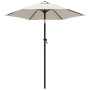 Sand white aluminum parasol 200x224 cm by , Umbrellas - Ref: Foro24-47204, Price: 44,66 €, Discount: %