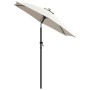 Sand white aluminum parasol 200x224 cm by , Umbrellas - Ref: Foro24-47204, Price: 44,66 €, Discount: %