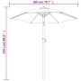 Sand white aluminum parasol 200x224 cm by , Umbrellas - Ref: Foro24-47204, Price: 44,66 €, Discount: %