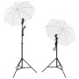 Study kit with 5 colored backdrops and 2 umbrellas by vidaXL, Flashes and studio lighting - Ref: Foro24-190206, Price: 109,07...