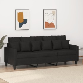 3-seater black fabric sofa 180 cm by , Sofas - Ref: Foro24-359279, Price: 341,05 €, Discount: %