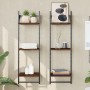 Wall shelves 3 levels bars 2 units brown oak 30x25x100 cm by , Shelves and shelves - Ref: Foro24-836262, Price: 27,36 €, Disc...